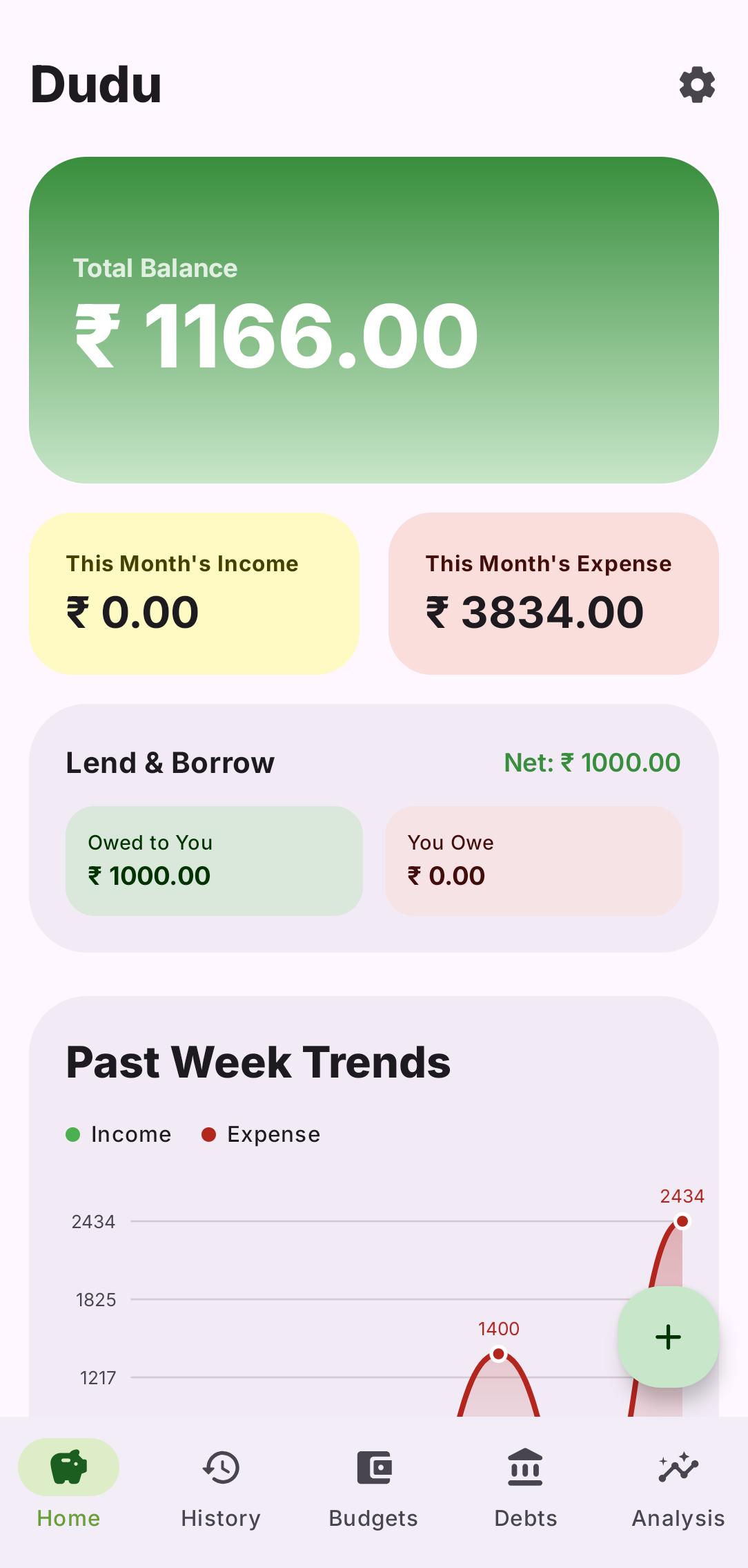 Dudu Budgeting Screenshot